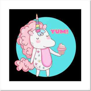 Unicorns Love Cupcakes — Yum! Posters and Art